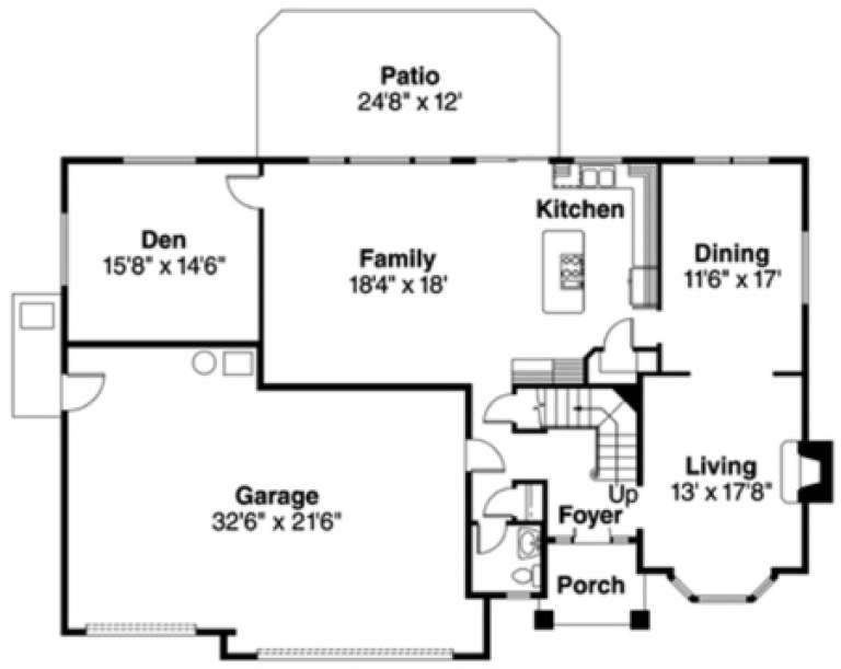 House Plan House Plan #832 Drawing 1