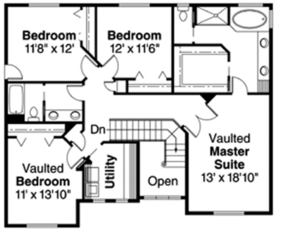 Floorplan 2 for House Plan #035-00181