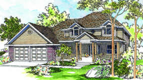 Country House Plan #035-00182 Elevation Photo