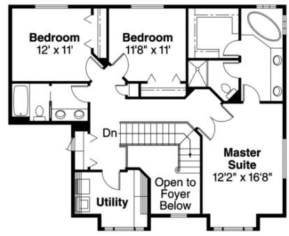 Second Floor for House Plan #035-00182