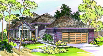 3 Bed, 2 Bath, 1743 Square Foot House Plan - #035-00185