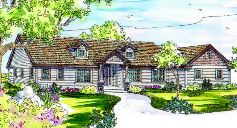 Country House Plan #035-00186 Elevation Photo