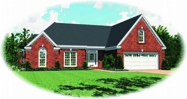 French Country House Plan #053-00896 Elevation Photo