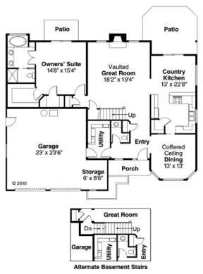 First Floor for House Plan #035-00187