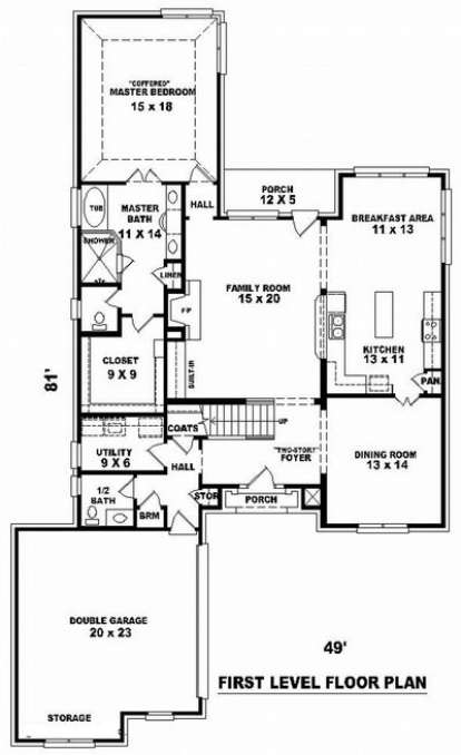 Floorplan 1 for House Plan #053-00902