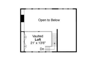 Loft Floor for House Plan #035-00188
