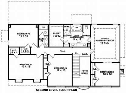 Floorplan 2 for House Plan #053-00911