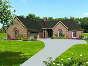 French Country House Plan #053-00913 Elevation Photo