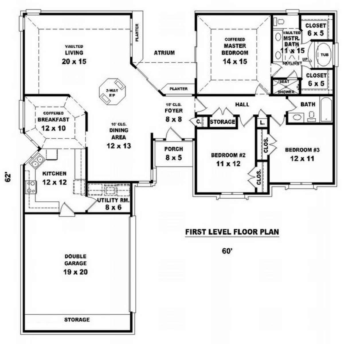 Floorplan 1 for House Plan #053-00913
