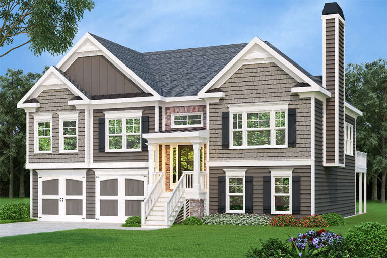 Traditional House Plan #009-00067 Elevation Photo