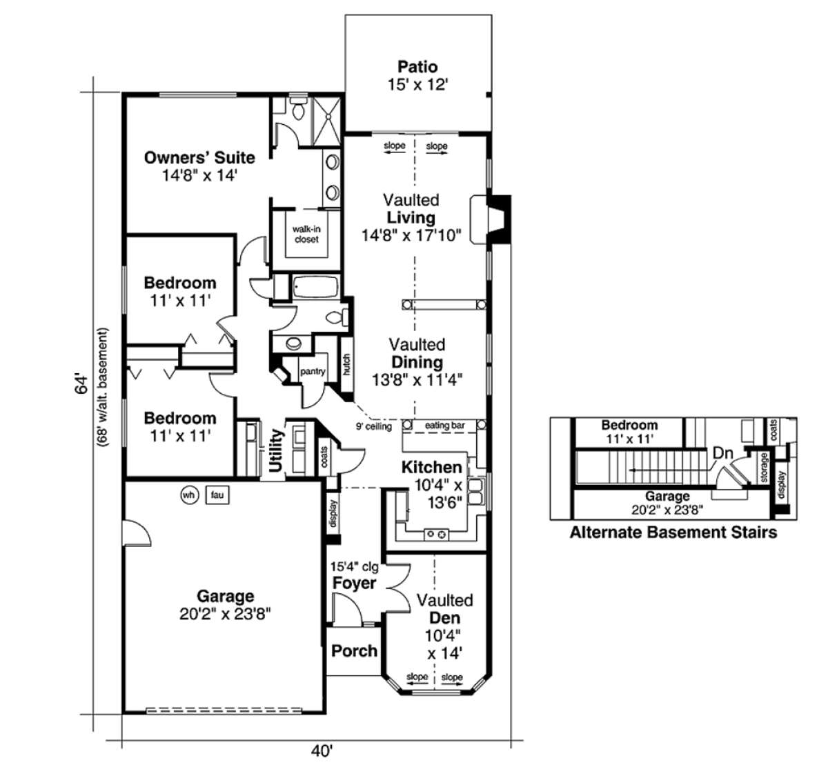Main Floor for House Plan #035-00189