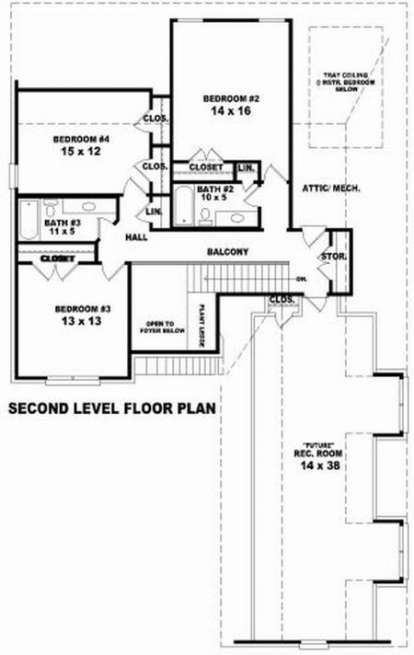 Floorplan 2 for House Plan #053-00927