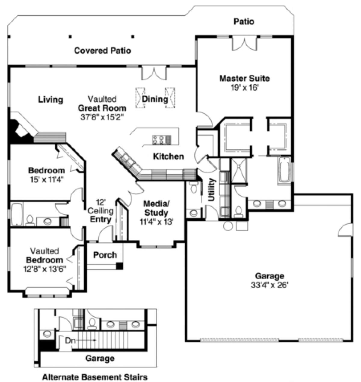 Floorplan for House Plan #035-00190