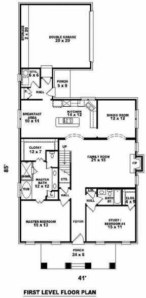 Floorplan 1 for House Plan #053-00932