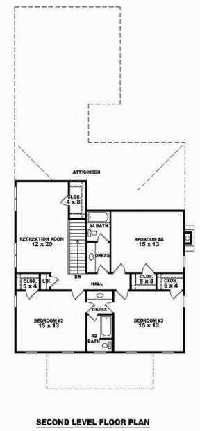 Floorplan 2 for House Plan #053-00932