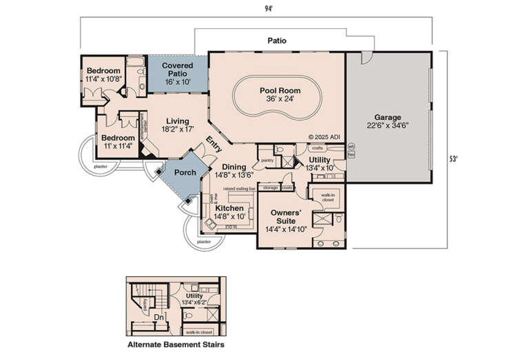 House Plan House Plan #843 Drawing 1