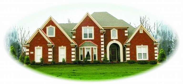 French Country House Plan #053-00951 Elevation Photo