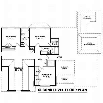 Floorplan 2 for House Plan #053-00952