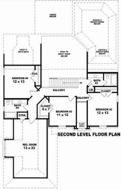 Floorplan 2 for House Plan #053-00953
