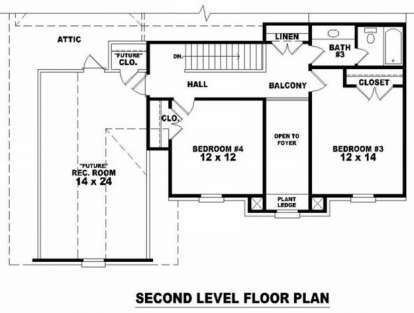 Floorplan 2 for House Plan #053-00954