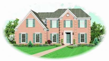 Traditional House Plan #053-00957 Elevation Photo