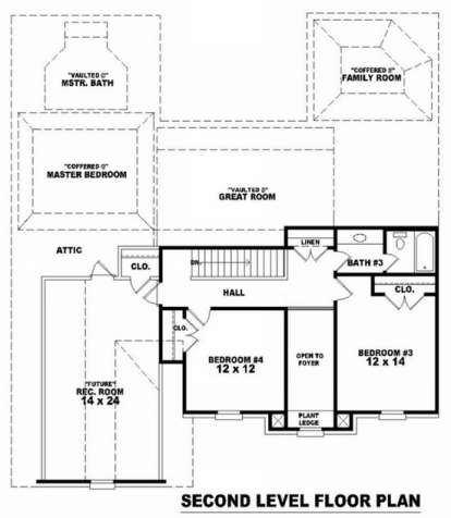 Floorplan 2 for House Plan #053-00957