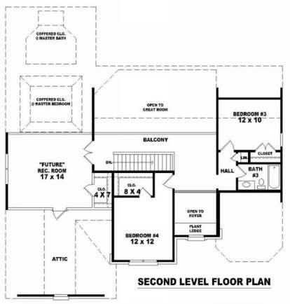 Floorplan 2 for House Plan #053-00959