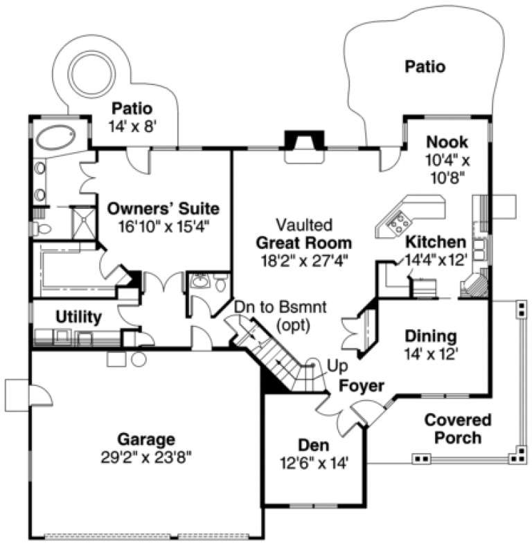 House Plan House Plan #844 Drawing 1