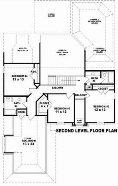 Floorplan 2 for House Plan #053-00962