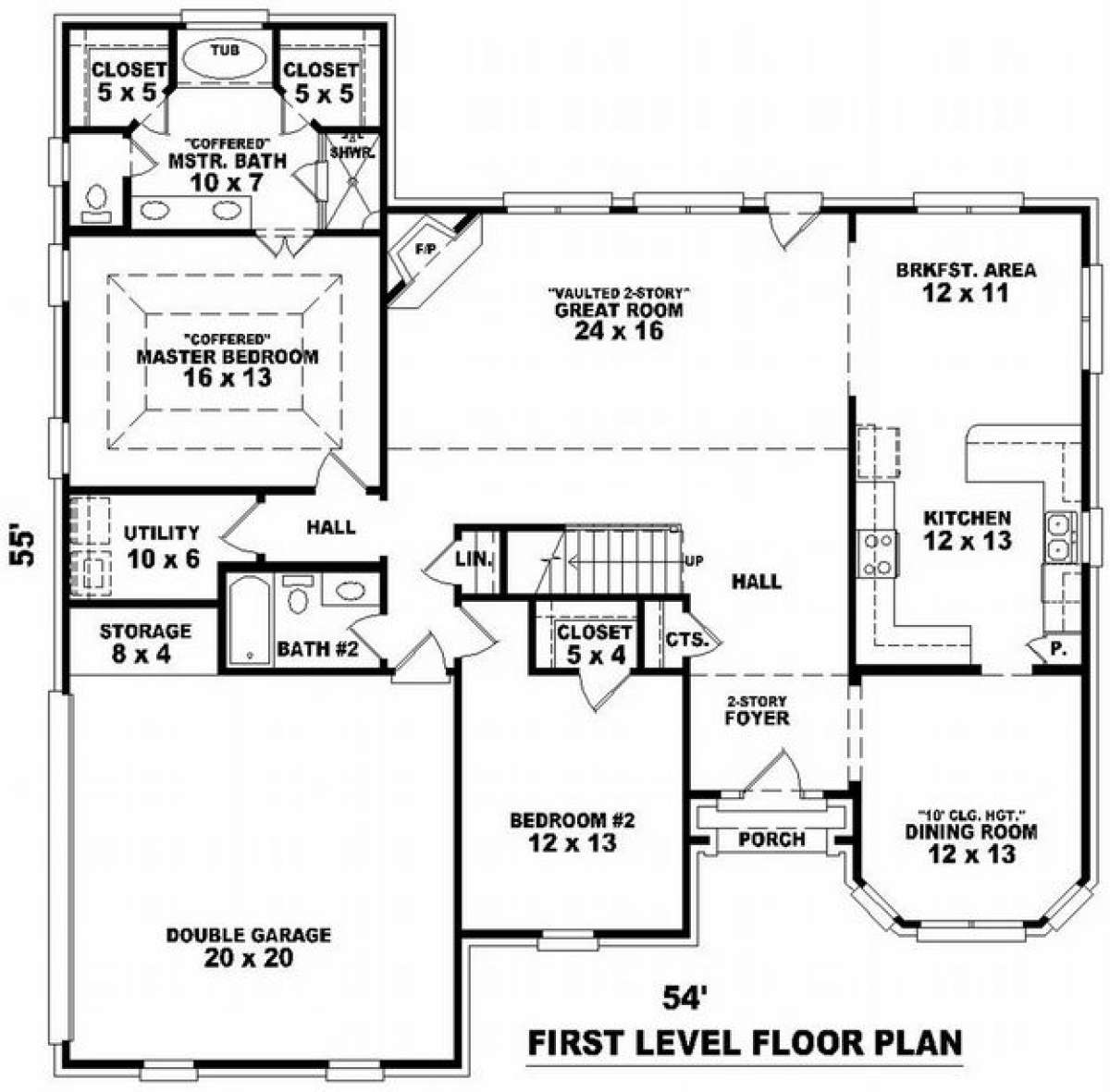 Floorplan 1 for House Plan #053-00963