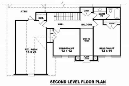 Floorplan 2 for House Plan #053-00967