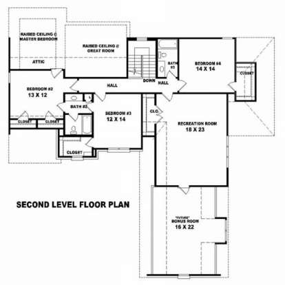 Floorplan 2 for House Plan #053-00973