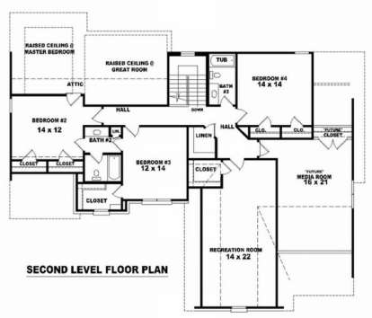 Floorplan 2 for House Plan #053-00975
