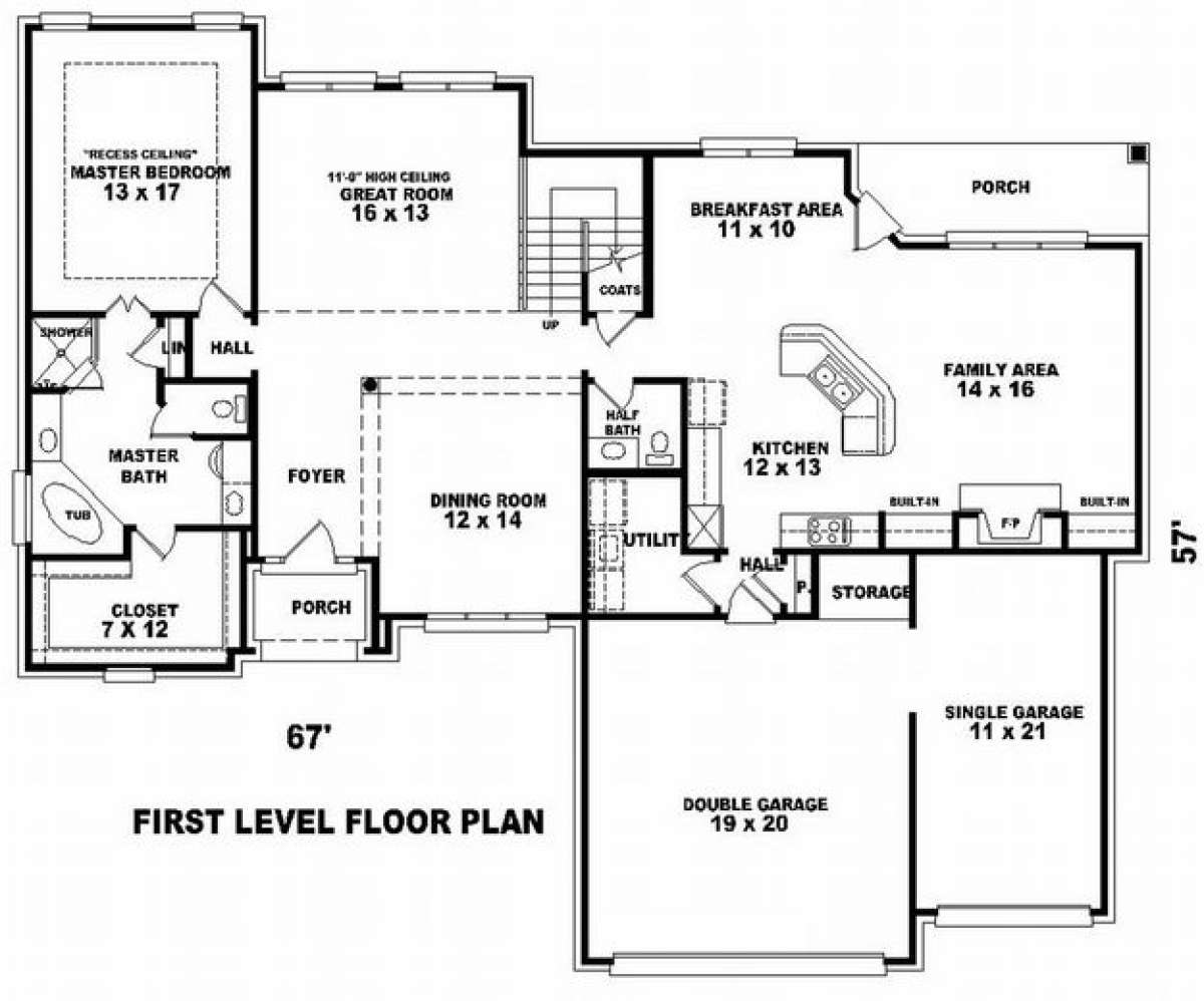 Floorplan 1 for House Plan #053-00978
