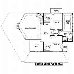 Floorplan 2 for House Plan #053-00986