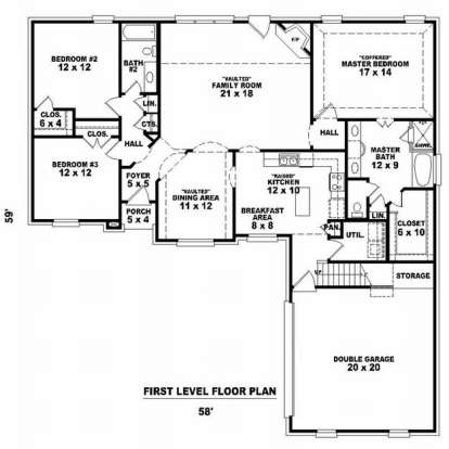 Floorplan 1 for House Plan #053-00995