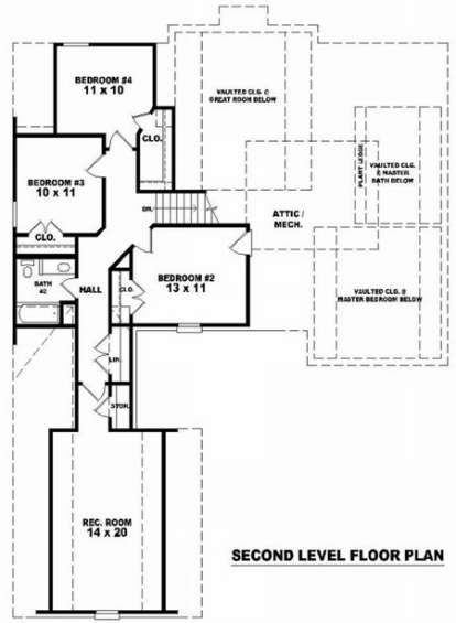 Floorplan 2 for House Plan #053-01008