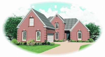 French Country House Plan #053-01009 Elevation Photo
