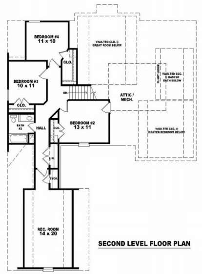 Floorplan 2 for House Plan #053-01009