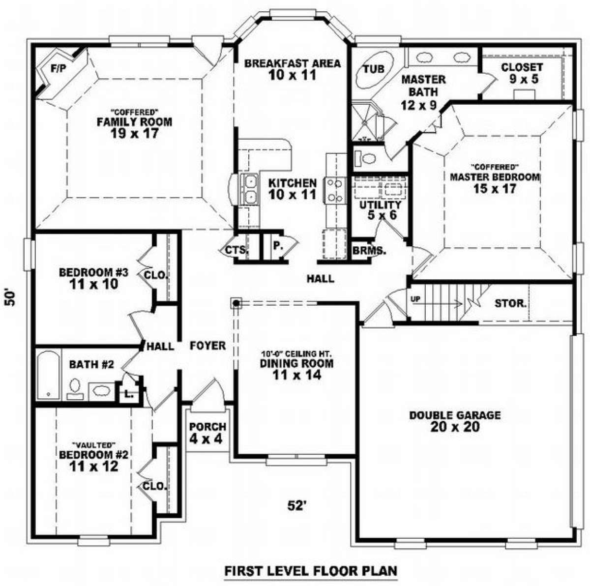 Floorplan 1 for House Plan #053-01019