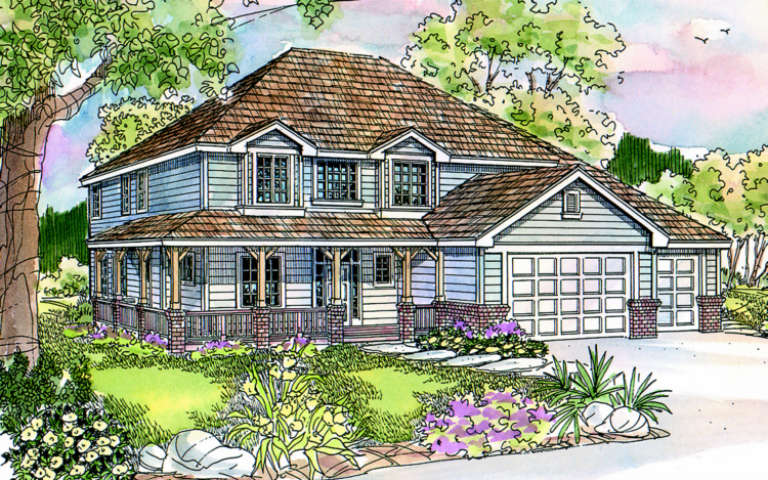 Traditional House Plan #035-00199 Elevation Photo