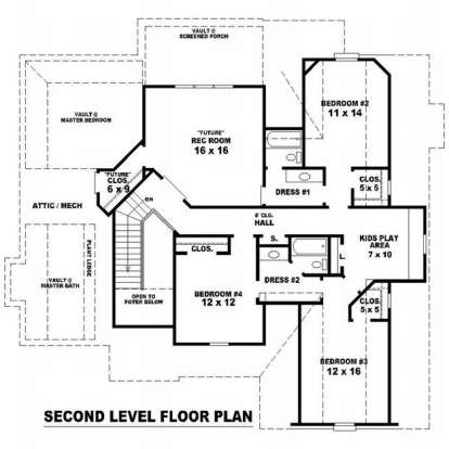 Floorplan 2 for House Plan #053-01025