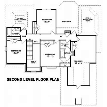 Floorplan 2 for House Plan #053-01027