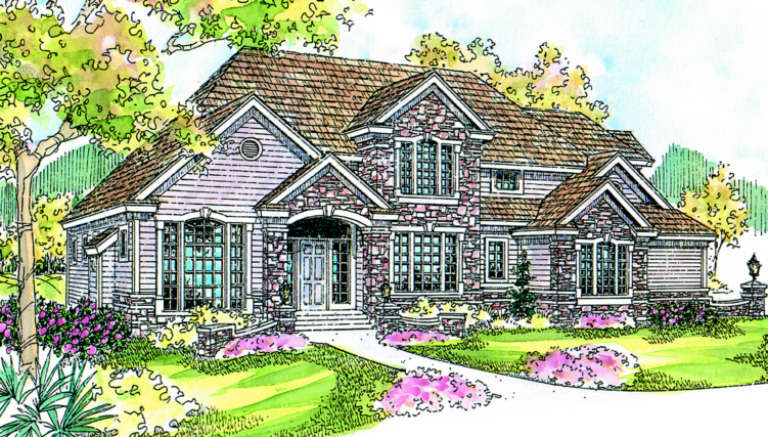 European House Plan #035-00200 Elevation Photo