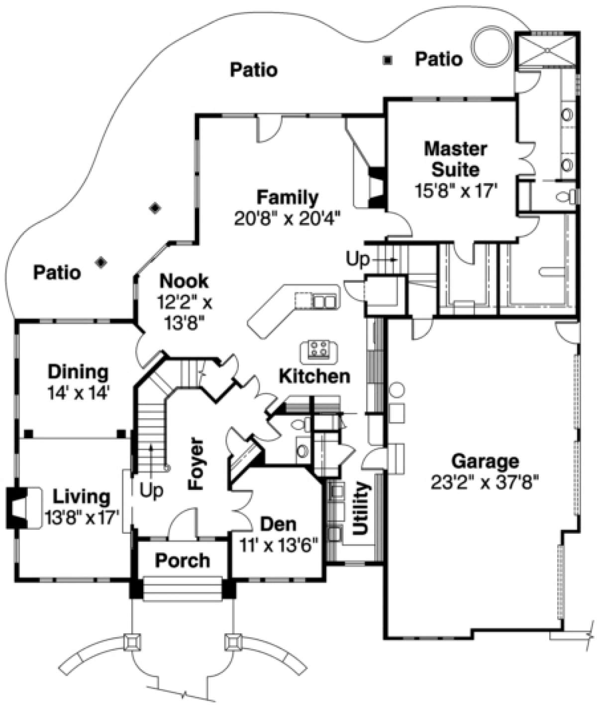 Floorplan 1 for House Plan #035-00200