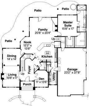 Floorplan 1 for House Plan #035-00200