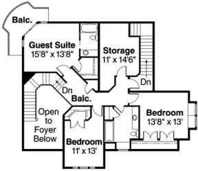 Floorplan 2 for House Plan #035-00200