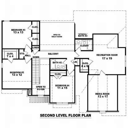 Floorplan 2 for House Plan #053-01030