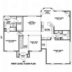 Floorplan 1 for House Plan #053-01032