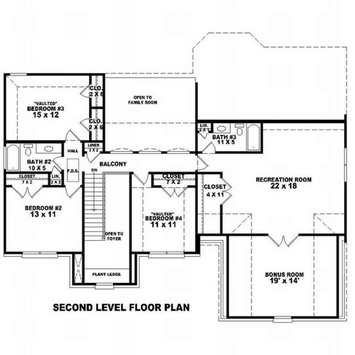 Floorplan 2 for House Plan #053-01032